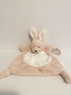 Jesse & Lulu Bunny Lovey Flat Crinkle Sheep Security Blanket Pink Girl Baby Soft